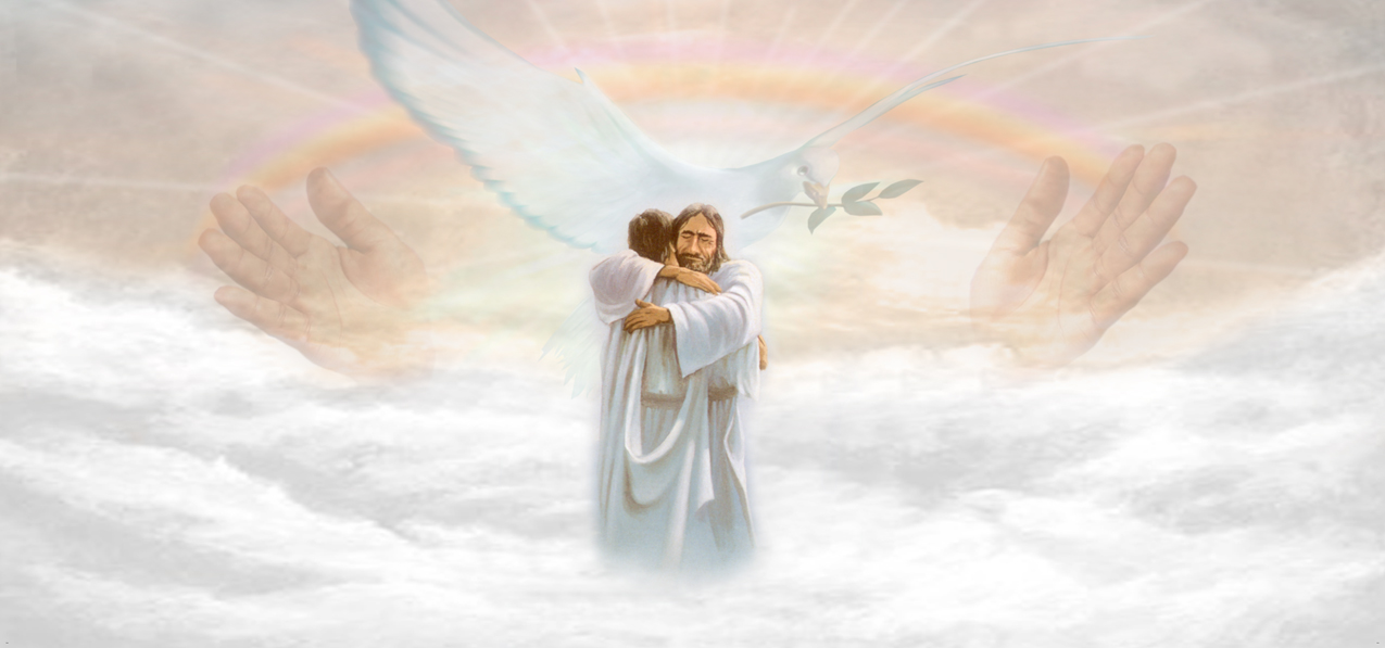 In Gods Arms Clouds Bronze